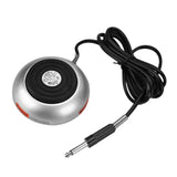 Maxbell Tattoo Foot Pedal Round Power Supply Switch Controller w/ Silicone Cord Silver