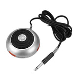 Maxbell Tattoo Foot Pedal Round Power Supply Switch Controller w/ Silicone Cord Silver