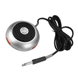 Maxbell Tattoo Foot Pedal Round Power Supply Switch Controller w/ Silicone Cord Silver