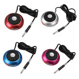 Maxbell Tattoo Foot Pedal Round Power Supply Switch Controller w/ Silicone Cord Silver