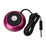Maxbell Tattoo Foot Pedal Round Power Supply Switch Controller w/ Silicone Cord Rose Red