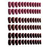 Maxbell 24pcs Women False Nail Art Tips Full Cover Press On Fake Nails Charms Pink