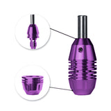 Maxbell Aluminum Alloy Self Lock Tattoo Machine Tube Handle Grip Handle Bar Purple