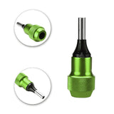 Maxbell AluminumAlloy Tattoo Grip Tube Adjustable Cartridge Tattoo Grip Handle Green