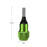 Maxbell AluminumAlloy Tattoo Grip Tube Adjustable Cartridge Tattoo Grip Handle Green