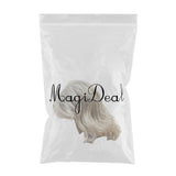 Maxbell 16'' Women Graceful Blonde Curly Wig Retro Style Wavy Cosplay Human Hair Wig