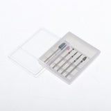 Maxbell 6pcs Diamond Nail Art Drill Bits Brush Set Manicure Polishing Head 3/32'' 02