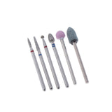 Maxbell 6pcs Diamond Nail Art Drill Bits Brush Set Manicure Polishing Head 3/32'' 02