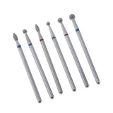 Maxbell 6pcs Diamond Nail Art Drill Bits Brush Set Manicure Polishing Head 3/32'' 04