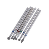 Maxbell 6pcs Diamond Nail Art Drill Bits Brush Set Manicure Polishing Head 3/32'' 04