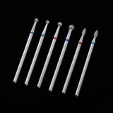 Maxbell 6pcs Diamond Nail Art Drill Bits Brush Set Manicure Polishing Head 3/32'' 04