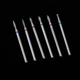 6pcs Diamond Nail Art Drill Bits Brush Set Manicure Polishing Head 3/32'' 05