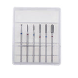 Maxbell 6pcs Diamond Nail Art Drill Bits Brush Set Manicure Polishing Head 3/32'' 07