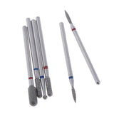Maxbell 6pcs Diamond Nail Art Drill Bits Brush Set Manicure Polishing Head 3/32'' 07