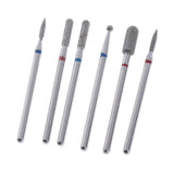Maxbell 6pcs Diamond Nail Art Drill Bits Brush Set Manicure Polishing Head 3/32'' 07