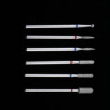 Maxbell 6pcs Diamond Nail Art Drill Bits Brush Set Manicure Polishing Head 3/32'' 07