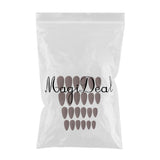 Maxbell 24Pcs/Set Women Matte Fake Nails Full Cover False Nail Art Tips Solid Color