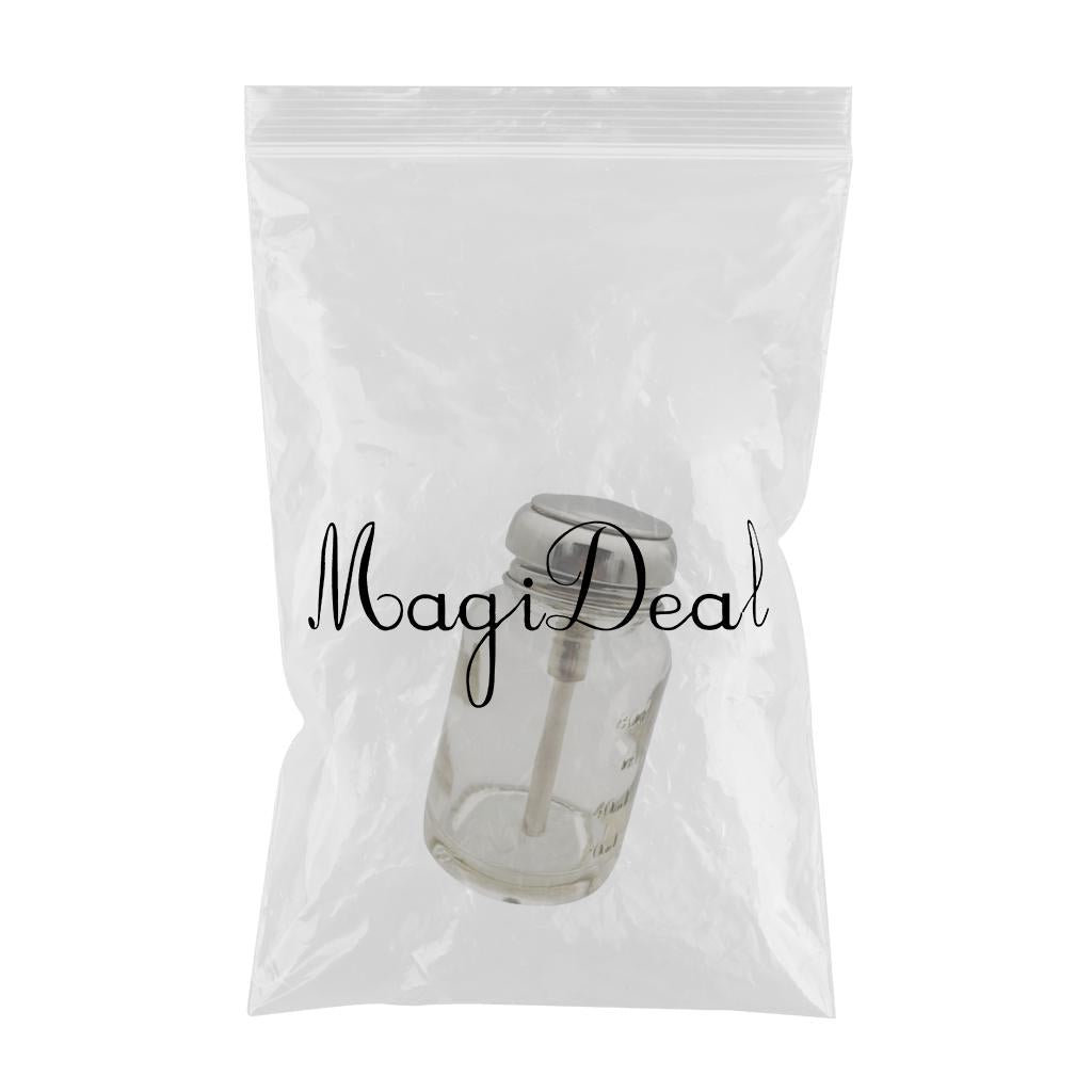 80ml Empty Nail Polish Remover Pump Dispenser Acetone Push Down Press Bottle