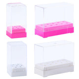 Maxbell Manicure Box Displayer Organizer Case Nail Drill Bit Holder Stand Red