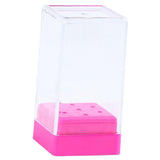 Maxbell Manicure Box Displayer Organizer Case Nail Drill Bit Holder Stand Red