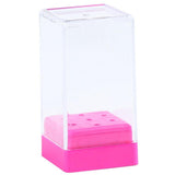 Maxbell Manicure Box Displayer Organizer Case Nail Drill Bit Holder Stand Red
