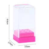 Maxbell Manicure Box Displayer Organizer Case Nail Drill Bit Holder Stand Red