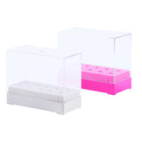 Maxbell 10 Holes Nail Drill Bits Holder Stand Organizer Case Display Box White