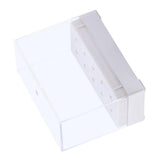Maxbell 10 Holes Nail Drill Bits Holder Stand Organizer Case Display Box White