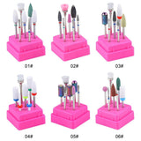 Maxbell 8X Nail File Bit Manicure Pedicure Drill Bits Manicure Tool wit Storage Case
