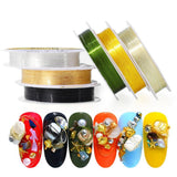 Maxbell 1Roll Nail Art Accessories Nail Decoration Line for Nail Salon Light Golden