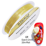 Maxbell 1Roll Nail Art Accessories Nail Decoration Line for Nail Salon Light Golden