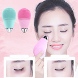 Maxbell Electric Vibrating Face Massager Deep Pore Cleansing Exfoliating Cleanser Pink