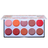 Maxbell 10 Colors Matte & Shimmering Eyeshadow Palette Eye Makeup Kit with Brush