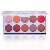 Maxbell 10 Colors Matte & Shimmering Eyeshadow Palette Eye Makeup Kit with Brush
