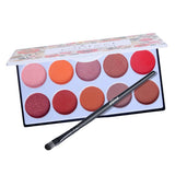 Maxbell 10 Colors Matte & Shimmering Eyeshadow Palette Eye Makeup Kit with Brush