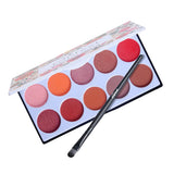 Maxbell 10 Colors Matte & Shimmering Eyeshadow Palette Eye Makeup Kit with Brush