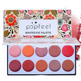 Maxbell 10 Colors Matte & Shimmering Eyeshadow Palette Eye Makeup Kit with Brush