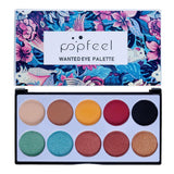 Maxbell 10 Color Matte&Shimmering Eyeshadow Palette Eye Shadow Makeup with Brush