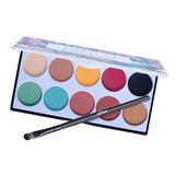 Maxbell 10 Color Matte&Shimmering Eyeshadow Palette Eye Shadow Makeup with Brush