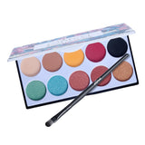 Maxbell 10 Color Matte&Shimmering Eyeshadow Palette Eye Shadow Makeup with Brush