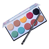 Maxbell 10 Color Matte&Shimmering Eyeshadow Palette Eye Shadow Makeup with Brush
