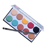 Maxbell 10 Color Matte&Shimmering Eyeshadow Palette Eye Shadow Makeup with Brush