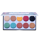 Maxbell 10 Color Matte&Shimmering Eyeshadow Palette Eye Shadow Makeup with Brush