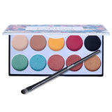 Maxbell 10 Color Matte&Shimmering Eyeshadow Palette Eye Shadow Makeup with Brush
