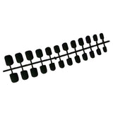 24pcs Matte Short False Nails Full Cover Artificial Nail Art Tips Black 01