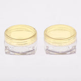 50x Empty Round Makeup Jar Pot Travel Cream Powder Cosmetic Container 5g Yellow