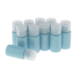 Maxbell 10Pcs PET Makeup Toner Remover Liquid Containers Travel Shampoo Bottles 10ml Light Blue