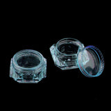 Maxbell 30 Pieces 5g Plastic Pot Jars Lotion Cream Sample Empty Container Blue