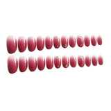 Maxbell 24pcs Oval French False Fake Nails Full Cover Nail Art Tips Gradient Color