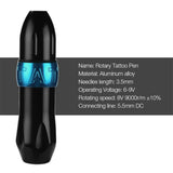 Maxbell Professional Rotary Cartridge Tattoo Machine Pen Gun Shader Liner Kit Blue